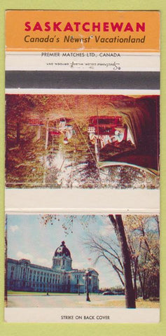 Matchbook Cover - Saskatchewan SK Tourism 30 Strike