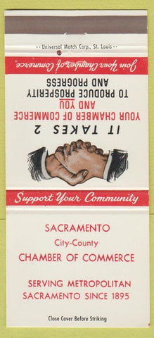 Matchbook Cover - Sacramento CA City Chamber of Commerce 30 Strike
