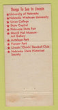 Matchbook Cover - Sowers Club Lincoln NE Chamber of Commerce 30 Strike