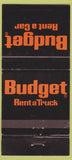 Matchbook Cover - Budget Rental Trucks Canada 30 Strike