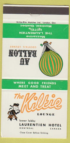 Matchbook Cover - The Kiltie Lounge Montreal QC 30 Strike