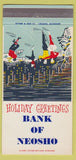 Matchbook Cover - Bank of Neosho MO Christmas 30 Strike