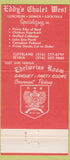 Matchbook Cover - Eddy's Chalet West North Ridgeville OH 30 Strike