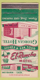 Matchbook Cover - El Rancho Motel Weyburn SK  30 Strike