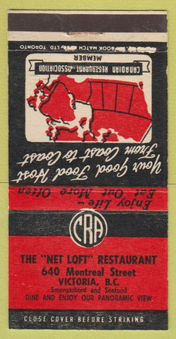 Matchbook Cover - Net Loft Restaurant Victoria BC 30 Strike