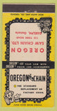 Matchbook Cover - Oregon Chain Saws Guelph ON 30 Strike