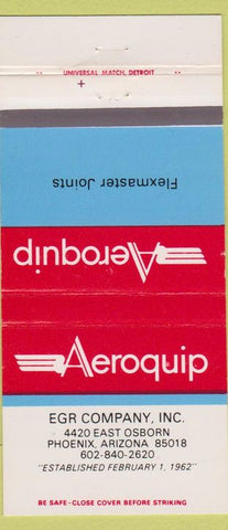 Matchbook Cover - Aeroquip Flexmaster Joints Phoenix AZ 30 Strike