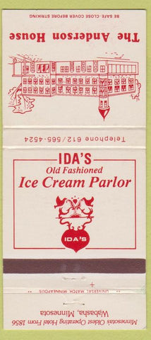 Matchbook Cover - Anderson House Ice Cream Parlor Wabasha MN 30 Strike