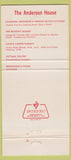 Matchbook Cover - Anderson House Ice Cream Parlor Wabasha MN 30 Strike