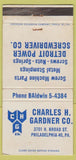 Matchbook Cover - Charles Gardner Power Screwdriver Philadelphia WEAR 30 Strike