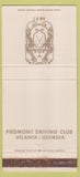 Matchbook Cover - Piedmont Driving Club Atlanta GA WEAR 30 Strike