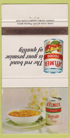 Matchbook Cover - Aylmer Foods Canned Soup WEAR 30 Strike