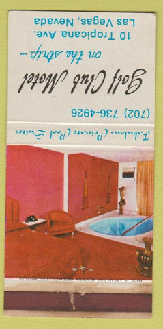 Matchbook Cover - Golf Club Motel Las Vegas NV WORN 30 Strike