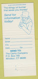 Matchbook Cover - Carlin Oil Burner Windsor CT Ebeneezer Scrooge  30 Strike