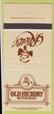 Matchbook Cover - Old Hickory Restaurant Clark Gable Nashville TN 30 Strike