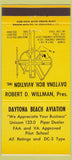 Matchbook Cover - Daytona Beach Aviation Piper Dealer FL yellow 30 Strike