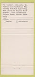 Matchbook Cover - Daytona Beach Aviation Piper Dealer FL yellow 30 Strike