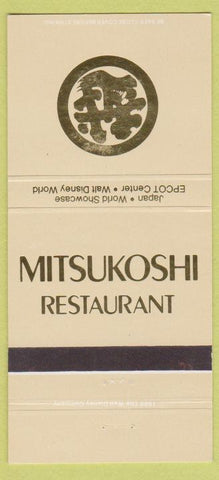 Matchbook Cover - Mitsukoshi Restaurant Japanese Walt Disney World 30 Strike