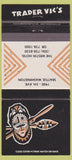 Matchbook Cover - Trader Vic's Seattle WA tiki 30 Strike