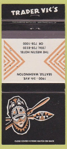 Matchbook Cover - Trader Vic's Seattle WA tiki 30 Strike