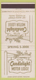 Matchbook Cover - Candlelight Motor Lodge Hyannis MA 30 Strike