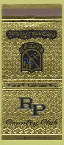 Matchbook Cover - Rio Pinar Country Club Orlando FL 30 Strike
