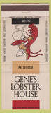 Matchbook Cover - Gene's Lobster House Madeira Beach Bridge FL 30 Strike