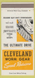 Matchbook Cover - Cleveland Worm Gear Speed Reducers OH 30 Strike