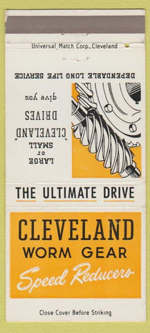 Matchbook Cover - Cleveland Worm Gear Speed Reducers OH 30 Strike