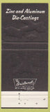 Matchbook Cover - Tool Die Engineering Cleveland OH 30 Strike