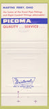 Matchbook Cover - Picoma Couplings Martins Ferry OH 30 Strike