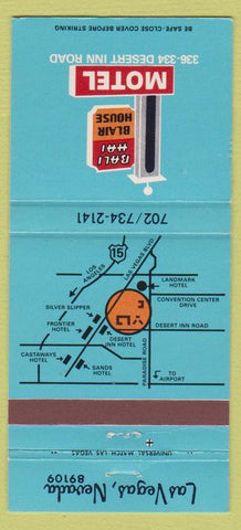 Matchbook Cover - Bali Hai Blair House Motel Las Vegas NV 30 Strike
