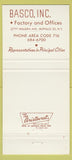Matchbook Cover - Basco Heat Exchangers Buffalo NY 30 Strike