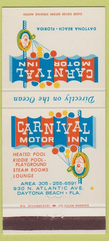 Matchbook Cover - Carnival Motor Inn Daytona Beach FL 30 Strike