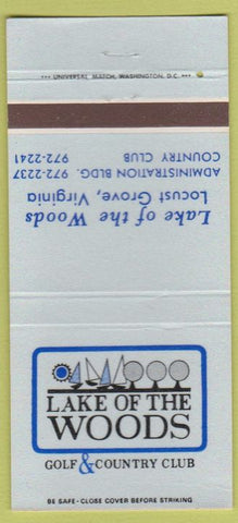 Matchbook Cover - Lake of the Woods Golf Country Club Locust Grove VA 30 Strike