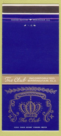 Matchbook Cover - The Club Inc Birmingham AL 30 Strike