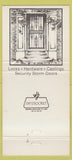 Matchbook Cover - Art Lock Co Dallas TX Iron hardware locks 30 Strike