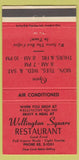 Matchbook Cover - Wellington Square Restaurant Burlington ON red 30 Strike