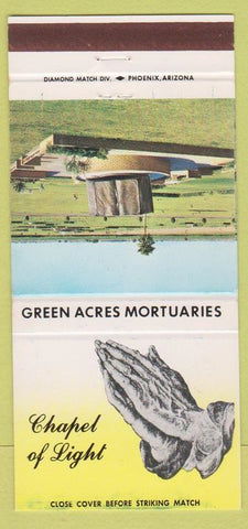 Matchbook Cover - Green Acres Mortuary Scottsdale AZ 30 Strike