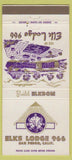 Matchbook Cover - Elks Lodge San Pedro CA 30 Strike