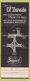 Matchbook Cover - Ed Dorado Milwaukee WI WORN Signet