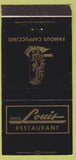 Matchbook Cover - Swiss Louis Restaurant Cappuccino San Francisco CA 30 Strike