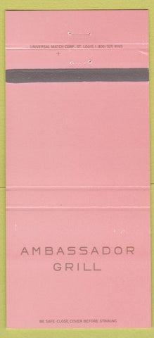 Matchbook Cover - Ambassador Grill United Nationals Plaza NYC 30 Strike
