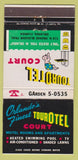 Matchbook Cover - Tourotel Motel Court Orlando FL 30 Strike
