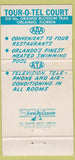 Matchbook Cover - Tourotel Motel Court Orlando FL 30 Strike