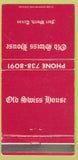 Matchbook Cover - Old Swiss House Fort Worth TX 30 Strike