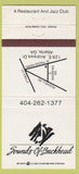 Matchbook Cover - Sounds of Buckhead Atlanta GA 30 Strike