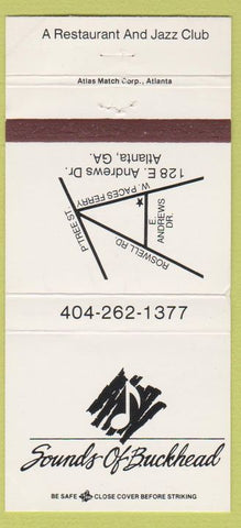 Matchbook Cover - Sounds of Buckhead Atlanta GA 30 Strike