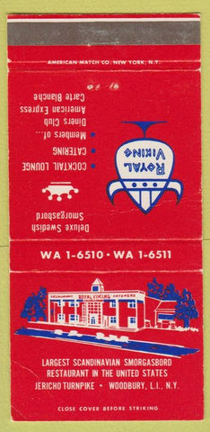 Matchbook Cover - Royal Viking Woodbury LI NY 30 Strike