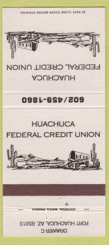 Matchbook Cover - Huachuca Federal Credit Union Fort Huachuca AZ 30 Strike